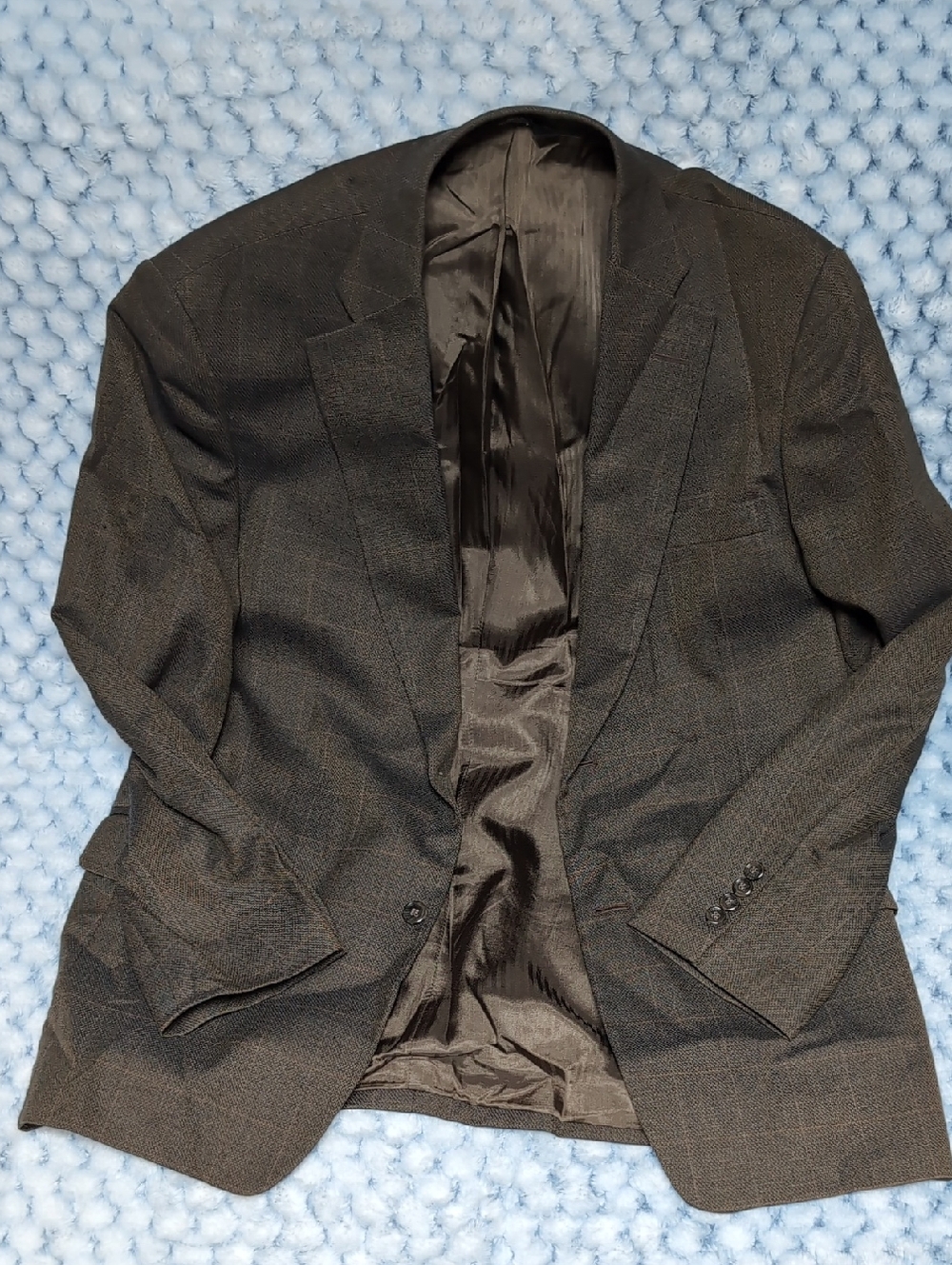 Haggar Men's Dark Brown Textured Sport Coat